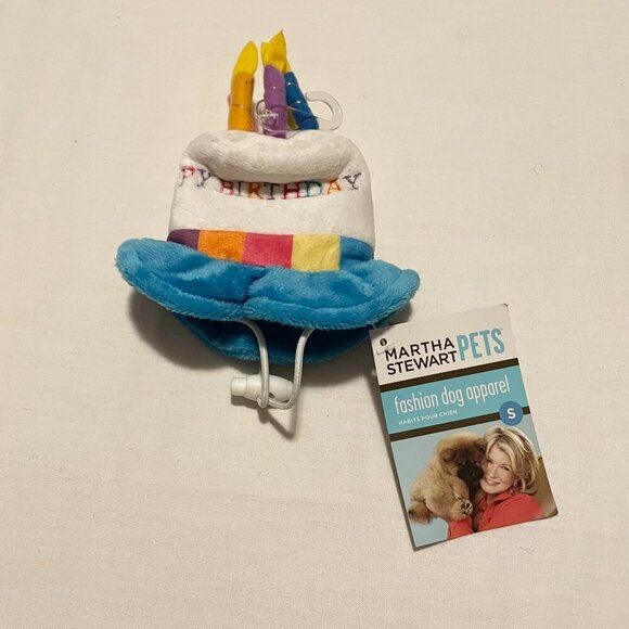Martha Stewart Pets Dog Happy Birthday Hat Size Small Fashion Dog Apparel - Picture 1 of 14